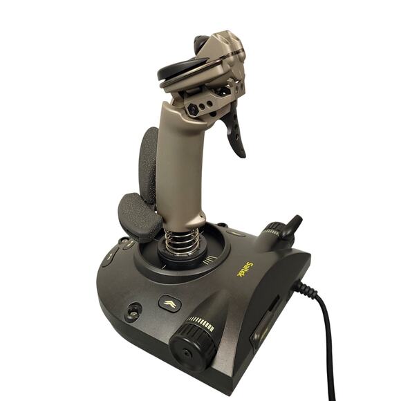 Vintage Saitek Cyborg 3D Gold Joystick PC USB Flight Controller Tested Works - Picture 6 of 14